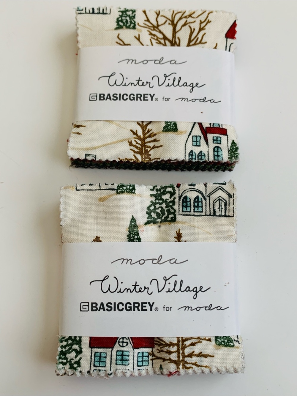 MODA Mini Charm Pack Square Fabric Bundle Winter Farmhouse Snowman - Picture 4 of 10
